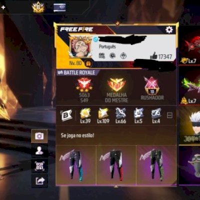 CONTA FREE FIRE COM XM8 E UMP ATRIBULTADAS PRIME 8 