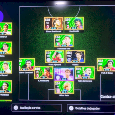 Conta efootball Playstation com Gullit, Ibra e Totti 