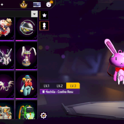 CONTA FREE FIRE NÍVEL 63 🔥 +400 SKINS | ANGELICAL | FFWS | MOCHILA LV3 | M1917