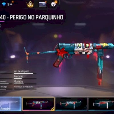 Conta do Free Fire (com muitas skins e tem 7 anos) 