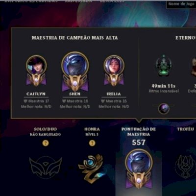 Conta de league of legends, 148skin,lv313