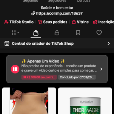 Vendo conta Tik tok monetizanda com Tik tok shop