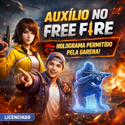 Auxílio e holograma vip para Free fire 