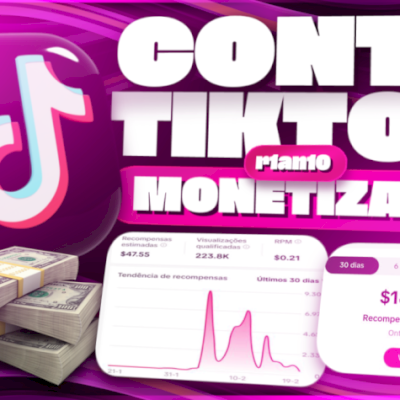 Tiktok Conta Shop e Monetização 2k, 5k, 10k+ Seguidores [Melhor do Site]
