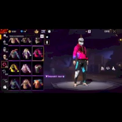 Conta de free fire prime 7 ump Ruby e camisa Galaxy 900 peitorais 