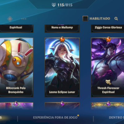 Conta GM 34 pontos, 115 skins raras e lendárias pra venda rápida 