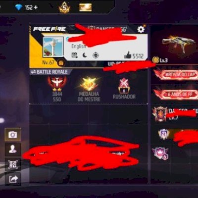 Conta de free fire gemadona daquele jeito que todo jogador gosta de ver 