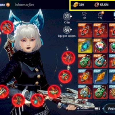 Conta MIR 4 Arqueira 142k | ⛏️Minera em 5s | 🚨 319 de Gold | 2.7m de DS 🚨