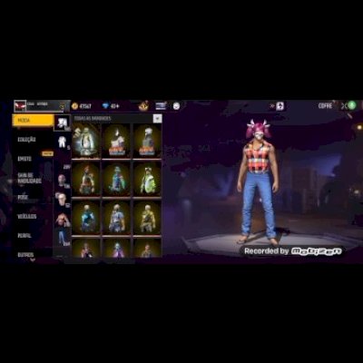 free fire/ nível 65 / 378 peitorais / 39 emotes /prime 1