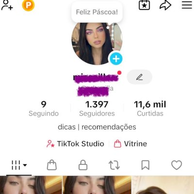 Conta TikTok 1300 seguidores 