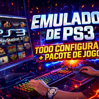 EMULADOR DE PS3 COM SUPER PACOTE DE JOGOS 