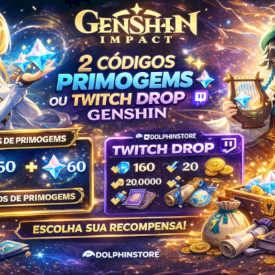 Genshin Impact 🎮 | 2 Códigos Primogems 💎 Ou Twitch Drop 🎁