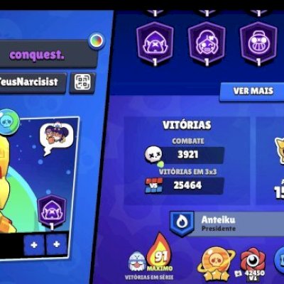 Conta de brawl com muitas skin 