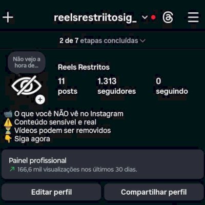 Conta instagram 