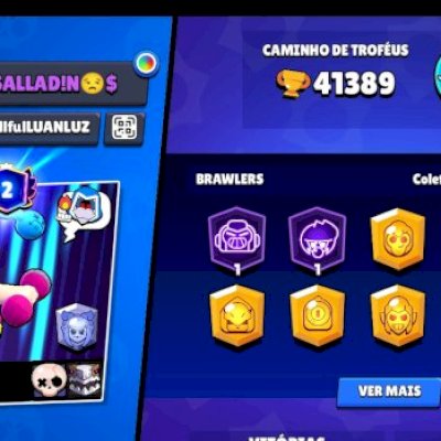 CONTA DE BRAWL STARS COM 99/101 BRAWLERS E 41K TROFÉUS (6 TÍTULOS E SKINS)