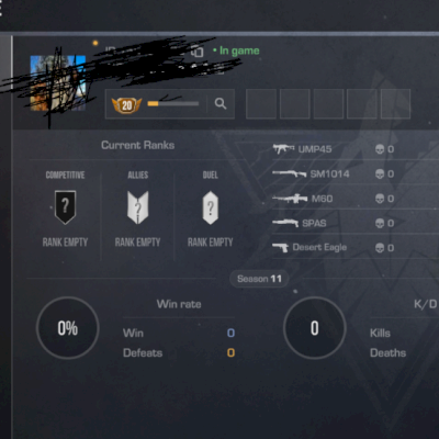 CONTA STANDOFF 2 UPO QUALQUER CONTA NIVEL 0 AO 20(VOCE CRIA CONTA E EU ENTRO UPO