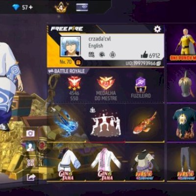 Conta de FF+500 peitas, 8 anos de idade 