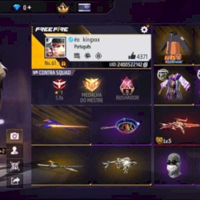 Conta Free Fire gemada de 5 anos barata 