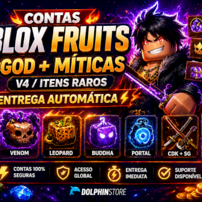 🔥 CONTAS Blox Fruits GOD + MÍTICAS / V4 / ITENS RAROS ⚡ 