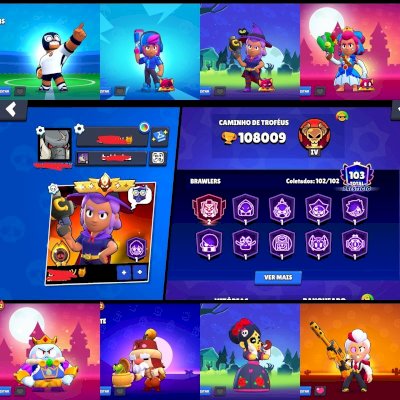 BRAWL STARS / MESTRE / 2018 /FAMA METEORICA/+108K TROFÉUS/ 100 PRESTÍGIOS E MAIS