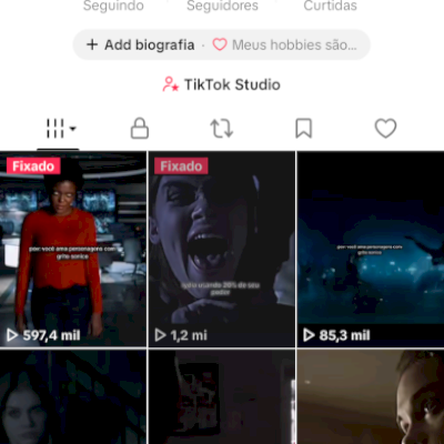 Conta tik Tok ativa de edits bombando 