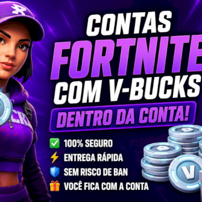 CONTAS FORTNITE COM 800 A 5.000 V-BUCKS DENTRO DA CONTA – ENTREGA RÁPIDA 