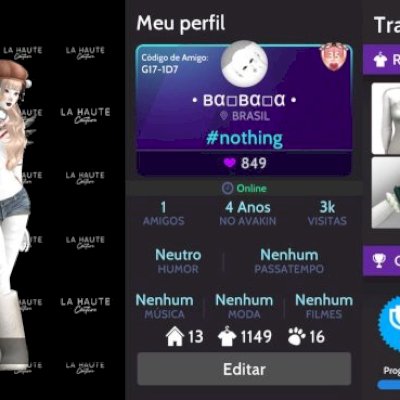 Conta feminina de avakin life 