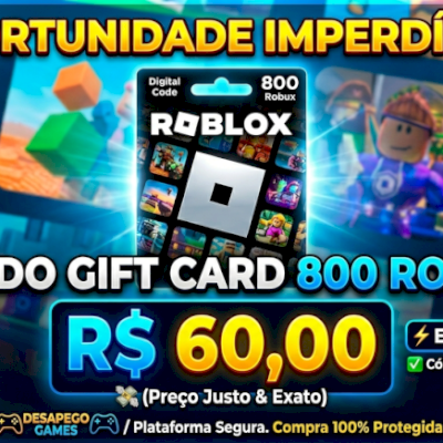 Gift Card Roblox 800 Robux – Código Digital – Envio Rápido