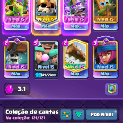 Lvl 79 CONTA FULL (25 cartas nvl 16) (45 cartas nvl 15 ) (40 cartas nvl 14) 