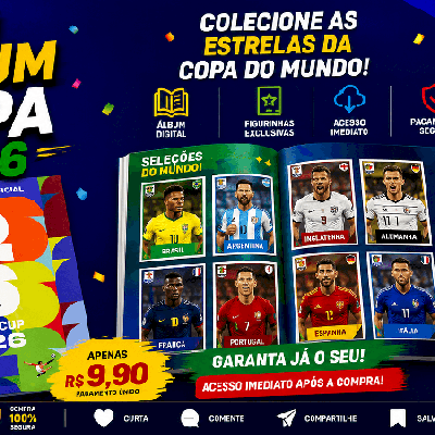 Álbum da COPA DO MUNDO ATUALIZADO 