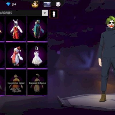 Conta de ff com skins variadas 