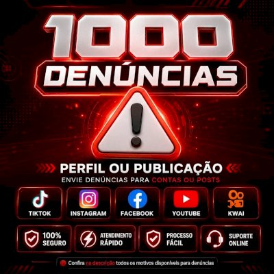 ⚠️ DENÚNCIAS PARA PERFIL OU CONTA | INSTAGRAM TIKTOK FACEBOOK KWAI YOUTUBE