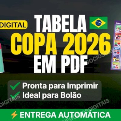 Tabela da Copa do Mundo 2026 em PDF: Pronta para Imprimir e Bolão 