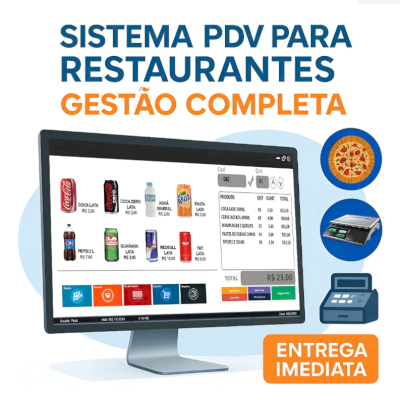 Sistema Pdv Completo Para Restaurante, Lanchonete E Pizzaria