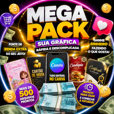 🚀 MEGA PACK DE ARQUIVOS EDITÁVEIS CANVA SUA GRÁFICA RÁPIDA E DESCOMPLICADA🎨