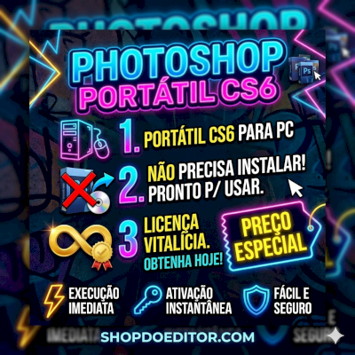 🎨 EDIÇÃO PRO PS CS PORTÁTIL - SEM INSTALAÇÃO SEM COMPLICAÇÃO! VITALICIO🎨