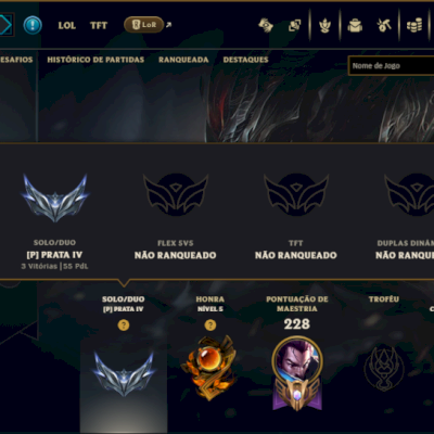 Prata 4 com 90 Champs e 51 Skins
