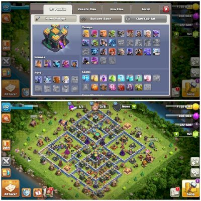 CLASH OF CLANS CV14 CORE MAX MANOPLA GIGANTE LV12 + 9 LIVROS MÁGICOS
