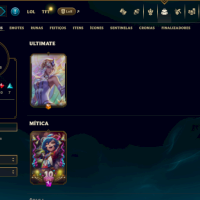 Unranked com 50 Champs e 14 Skins