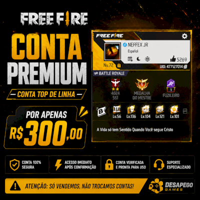 conta antiga e gemada de free fire 
