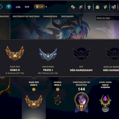 Prata 1 com 90 Champs e 19 Skins