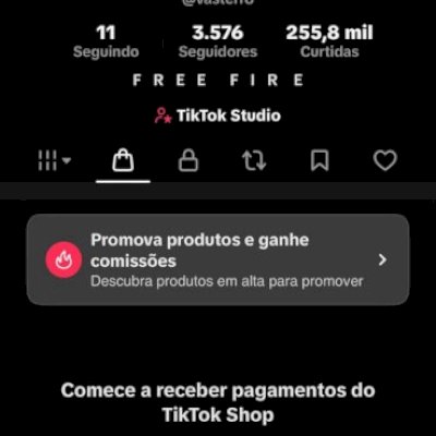 CONTA DO TIKTOK COM SHOP ATIVO +3,5K SEGUIDORES +255K CURTIDAS(ENGAJAMENTO REAL)