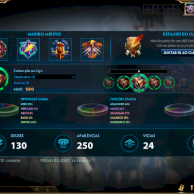 TORRANDO!!! Conta Smite Hi-Rez 2015 com 11.000 gemas 400k+ Favor level 128!