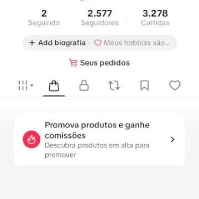 CONTA DO TIKTOK COM SHOP ATIVO +2,5K SEGUIDORES (ENGAJAMENTO REAL)