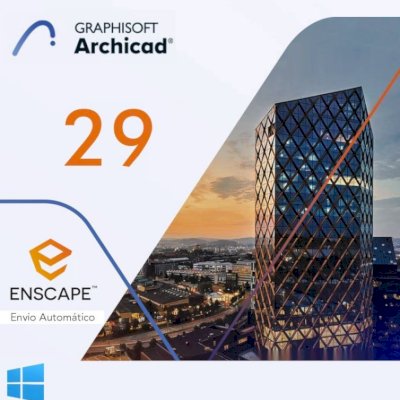Archicad 29 Português -br +  Enscape 3d 4.18 