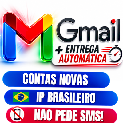 [MENOR PREÇO] CONTAS GOOGLE GMAIL IP BRASILEIRO - SEM SMS !!!
