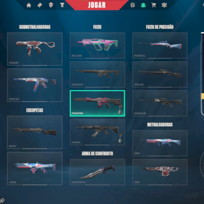 conta valorant varias skins