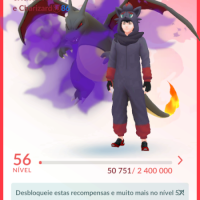 Conta pokémon Go level 56 avançada 