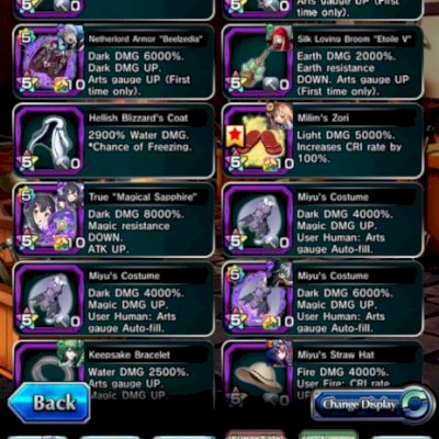 Conta Grand Summoners End Game com 22 Ascends 