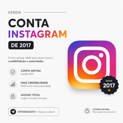 CONTA ANTIGA INSTAGRAM 2017